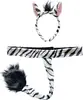 Diadema de Halloween Rellena de Animales de Granja, Míticos del Bosque y del Zoológico, Set de Disfraz con Orejas y Cola de Mono