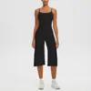 Nuevo Estilo Tirantes Finos Espalda Bonita Camiseta sin Mangas de Yoga Cintura Alta Secado Rápido Casual Cropped Pantalones de Pierna Ancha Conjunto de Ropa de Yoga para Exteriores Mujer
