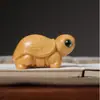 Tuya Rojo Completo Cicada Dibujo Animado Tortuga Asas Lindas Tallado en Madera Hecho a Mano Adornos de Animales de Madera Manualidades de Tallado