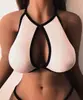 CIB0278 Lencería Moderna Sexy para Mujer con Cuello Halter Sujetador Top Casual Cómodo Transfronterizo Europeo y Americano Mercancía en Stock Transfronteriza