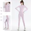 Chaqueta Deportiva con Cuello Alto y Cremallera para Primavera y Otoño para Mujer, Transpirable, Corte Ajustado, Protección Solar para Exteriores, Conjunto de Tres Piezas para Yoga y Fitness