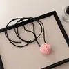 Gargantilha Rosa Flor Rosa Grampo de Cabelo Feminino Colar de Luxo Leve Nicho Colar de Design Feminino