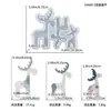 Molde de silicone para vela perfumada de veado DIY de Natal de 3 peças, molde de ornamento de gesso e resina em formato de rena