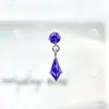 Brincos de Tarraxa com Pingente Pedra de Pipa em Liga de Titânio F136 Titânio G23 Rosca Interna Brinco de Lábio com Zircônia Joias para Piercing Cabeça