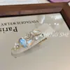 Pasador de Pelo Irregular con Forma de Flor de Cristal Super Hada, Elegante Pinza de Cocodrilo con Perlas, Accesorio para el Pelo de Pinza para Flequillo de Gama Alta