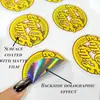 Adesivos de fundo a laser personalizados, superfície fosca, decalques com logo customizado, etiquetas para embalagem, para