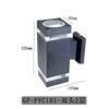Lámpara de pared exterior de doble cabezal con carcasa de plástico, luz vertical y descendente, E27, impermeable, para exteriores, para colgar en la pared, iluminación de patio, kit de PVC