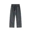 Calça de Moletom Listrada da Moda para Homens Nova Coleção Primavera e Outono 2026 Calça Casual Solta de Perna Reta para Adolescentes