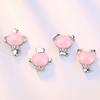 Colgante Zodiaco Cristal Rosa Piedra Fu Rong Joyería Zodiaco para Mujer Colgante Zodiaco del Año del Animal de Dibujos Animados