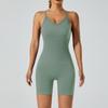 Body de punto popular transfronterizo moldeador deportivo para fitness cintura alta efecto pompis de melocotón con tirantes body de yoga para mujer
