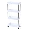 Carrinho de armazenamento de piso para lanches domésticos, multicamadas, com rodas, estante móvel para quarto, estante simples para dormitório
