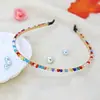 Moda Japonesa e Coreana Faixa de Cabelo com Pérolas para Mulheres Faixa de Cabelo de Verão Carimbo de Cabelo Popular na Internet Acessório de Cabeça Versátil de Alta Qualidade Estilo Francês Retrô para Sair