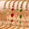 Misterioso Exquisito Joyería Europea y Americana Acero Inoxidable Vidrio Checo Tobillera Lujo Ligero Versátil Joyería Accesorios para el Pie para Mujeres