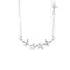 Collar de mariposa de plata de ley 925 para mujer, diseño de nicho, cadena de circonitas con flores de lujo, colgante de estrella estilo Ins