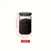 Pote de Armazenamento de Madeira de Acácia para Uso Diário Vidro Transparente de Alto Borossilicato para Grãos na Cozinha Pote de Vidro Selado com Tampa