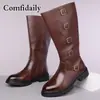 Botas Martin para Hombre de Caña Alta Estilo Británico Botas Largas Botas de Trabajo Botas de Cuero para Montar en Motocicleta Botas de Otoño Invierno Zapatos para Hombre de Talla Grande