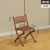 Cadeira dobrável para varanda para uso doméstico, pequena cadeira de vime com encosto para lazer preguiçoso, banquinho individual para exterior, conjunto de mesa e cadeiras