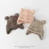 Gorro para bebé para niños, gorro de punto para bebé, gorro de lana, gorro cálido de invierno para niños, gorro con orejeras para niñas, a prueba de viento para otoño e invierno