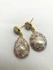 Pendientes de perlas naturales de agua dulce Pendientes Pendientes Pendientes Hechos a mano con incrustaciones de diamantes de cristal rosa para damas Elegantes para mujeres Sencillos Ligeros de lujo