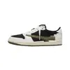 Zapatillas Deportivas Casuales de Baloncesto AJ1 Lightning Reverse Swoosh Black Warrior Mocha Transfronterizas para Hombres y Mujeres, Jordan 1 de Caña Baja
