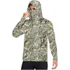 Abrigo de verano para exteriores con protección solar, para hombre y mujer, deportivo, estampado de seda de hielo, UPF50, resistente a los rayos UV, con capucha y transpirable