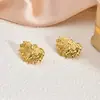 Pendientes Irregulares Geométricos de Nuevo Producto Transfronterizos, Acero Inoxidable de Acero de Titanio Chapado en Oro de 18 Quilates, Pendientes Vintage, Joyería Exquisita de Alta Gama