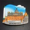 Pegatinas tridimensionales para refrigerador de resina de alta calidad de comercio exterior, colección conmemorativa turística de Italia, Roma y Venecia, pegatinas magnéticas creativas.