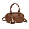 Diseño de Nicho Vintage Maillard Portátil Pequeño Bolso para Mujer 2024 Nuevo Estilo Coreano Moderno con Texto Bolso de Hombro Cruzado