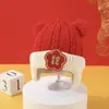 Gorro de Punto de Otoño e Invierno para Bebé Hombre y Mujer Gorro de Invierno con Protección para las Orejas para Bebé Gorro para Bebé Gorro de Lana de Año Nuevo para Niños