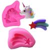 Amazon Explosiones Molde de Silicona de Unicornio Creativo Chocolate Azúcar Invertido Pastel Decorativo Molde de Yeso Arcoíris