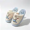 Pantuflas de algodón genuinas de invierno para niños Miffy, pantuflas de felpa con suela gruesa de dibujos animados para niños y niñas, lindas para uso interior en casa