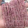 Grão de Mogno Natural Pedra 2-4mm Facetada Redonda Contas Soltas Rose Micro Redondas Contas DIY Joias Produtos Semi-Acabados