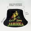 Sombrero de Pescador con Estampado de Palmera con Letras "One Love Jamaica" Protección Solar para Exteriores Primavera y Verano Jamaica