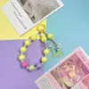 Cadena de Mano con Colgante de Corazón y Lazo de Cristal para Teléfono Móvil Neutro Funda para Teléfono Móvil Hecha a Mano con Cuentas Lanyard para Teléfono Móvil Joyería