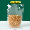 Bolsa Portátil con Pico Auto-Soportante, Bolsa Sellada de Plástico Transparente para Almacenamiento de Granos, Bolsa Doméstica para Empaque de Arroz, Bolsa a Prueba de Humedad
