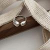 Anillo minimalista de viento frío para mujer, con diseño geométrico de gotas de agua, personalidad combinable, anillo abierto chapado en plata S925, anillo de comida de nicho, anillo de moda.