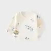 Ropa Interior para Bebé Recién Nacido, Pijama de Algodón Puro sin Huesos para Primavera y Otoño con Velcro en la Espalda Media, Conjunto de Monje para Luna de Miel, Tops para Bebé