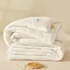 Colcha Jacquard 100% Algodão Classe A Fibra de Soja Colcha de Algodão Puro Núcleo de Algodão Colcha de Ar Condicionado para Todas as Estações Primavera Outono Colcha Quente Simples Grossa de Inverno