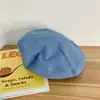 Chapéu Boina Preto Feminino Estilo Japonês Verão Fino Respirável Retrô Artístico Chapéu de Pintor Versátil Temperamento Cor Sólida Chapéu Octogonal