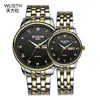 Comercio Exterior Transfronterizo Relojes Clásicos de Pareja para Hombre y Mujer Temperamento Sencillo Cuarzo Correa de Acero Relojes Casual de Negocios Venta al por Mayor
