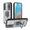 Para novo Samsung M35 case de celular com anel de urso de batalha Samsung M35 case protetor com janela de empurrar magnética
