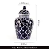 Jarrón de porcelana azul y blanco, adorno de cerámica pintado a mano con acuarela bajo vidriado, nueva decoración de estante de exhibición para sala de estar estilo chino, decoración del hogar