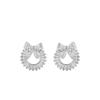 Collar con Forma de Anillo Geométrico y Moño Microincrustado de Diamante Más Vendido de Amazon para Mujer, Pendientes de Cadena para Clavícula Exquisitos y Versátiles