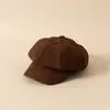 Gorra Infantil Octagonal Color Sólido Versátil Gorra Calabaza Temporada Otoño e Invierno Niños y Niñas Boina Gorra de Béisbol Estilo Coreano Elegante