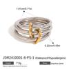 Anillo Apilable Silencioso Europeo y Americano de Acero Inoxidable Sentido Avanzado Nicho Anillo de Personalidad Acero Titanio Joyería de Mano Anillos Transfronterizos