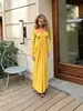 Outono de 2026 Nova Moda Feminina Europeia e Americana Transfronteiriça Cor Sólida Manga Longa Vazado Plissado Sexy Slim-Fit Vestido para Mulheres