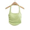 2023 Verano Chicas Calientes Nuevo Chaleco de Yoga Fitness sin Espalda con Almohadilla en el Pecho Chaleco Deportivo sin Espalda con Cuello para Correr