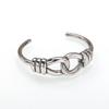 Pulsera de Acero de Titanio Abierta Anudada Retro de Personalidad de Moda Nueva Pulsera Unisex Trendy de Alta Gama