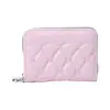 Billetera Corta Multicolor para Mujer con Bordado de Corazón, Cierre de Cremallera, Diseño Compacto tipo Acordeón, Múltiples Ranuras para Tarjetas, Portatarjetas de Identificación y Licencia de Conducir