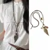 Colar de Dopamina "Estrela" Estrela Pequena Estilo Minimalista Pentagrama Corrente Longa para Moletom Pingente Versátil